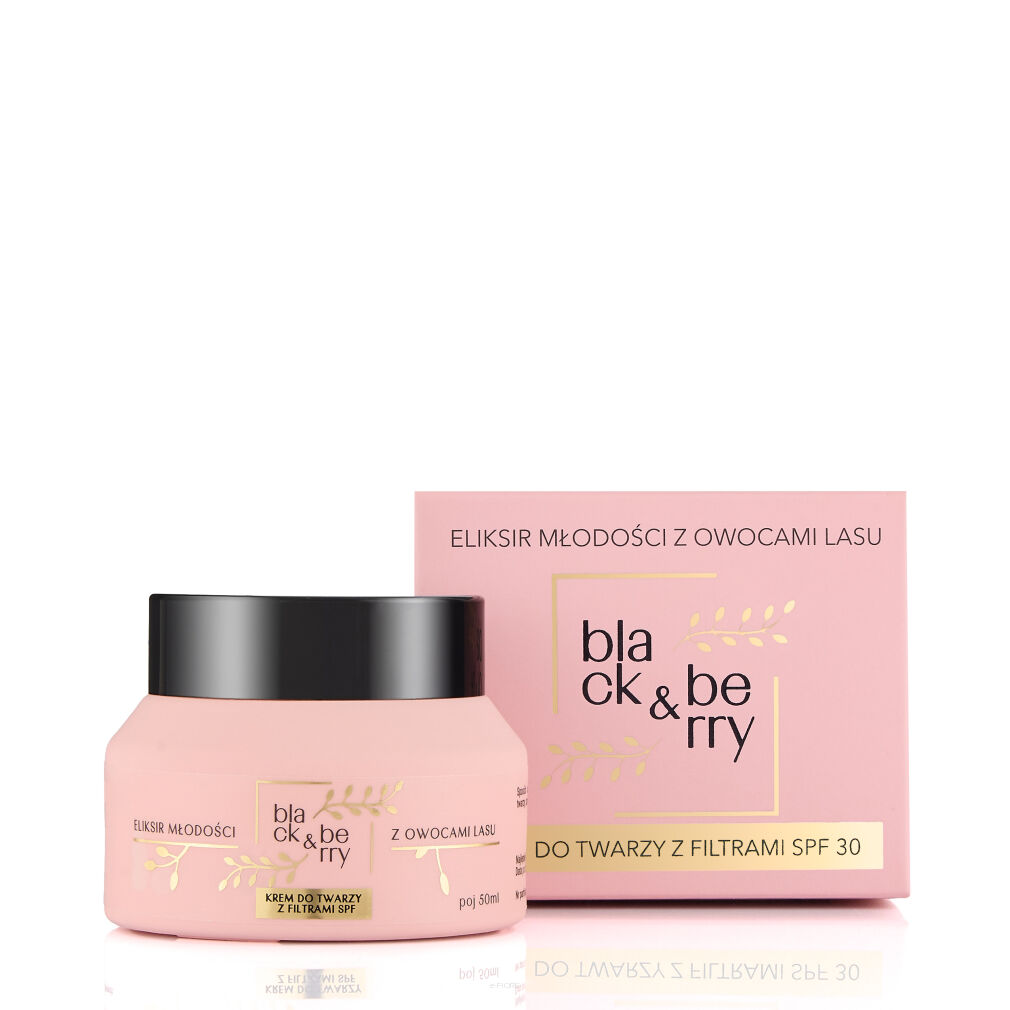 BLACK & BERRY krem z filtrem SPF30 ujędrniający i nawilżający z aronią, jeżyną, czarnym bzem i borówką 50ml