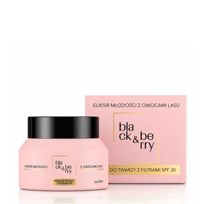 BLACK & BERRY krem z filtrem SPF30 ujędrniający i nawilżający z aronią, jeżyną, czarnym bzem i borówką 50ml