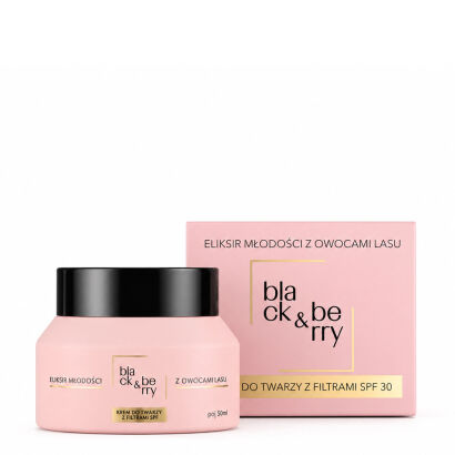 BLACK & BERRY krem z filtrem SPF 30 ujędrniający i nawilżający z aronią, jeżyną, czarnym bzem i borówką 50ml