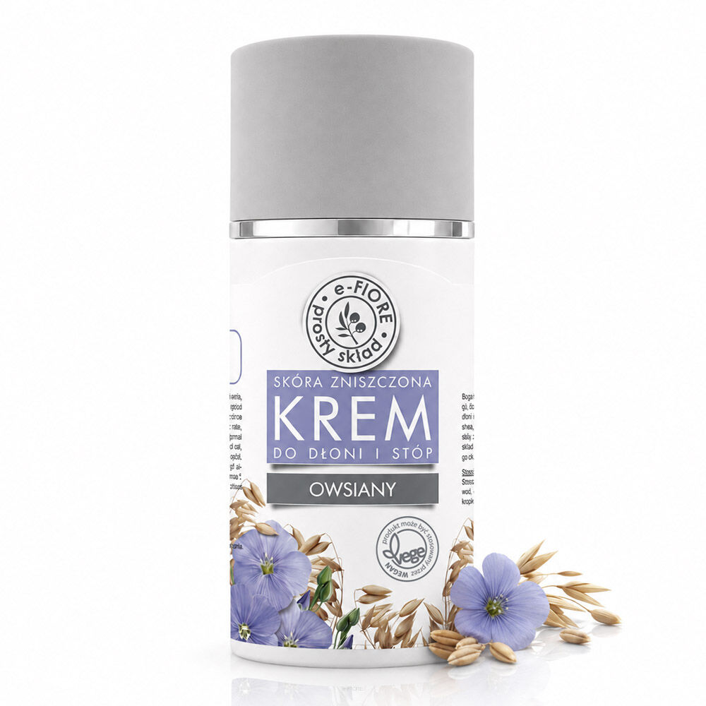 Krem do dłoni i stóp Len & Mleczko Owsiane OCHRONA LIPIDOWA bardzo wrażliwej skóry 100ml
