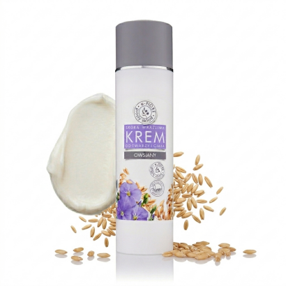Krem do twarzy i ciała OWSIANY z mleczkiem z owsa, lnem i olejkiem pomarańczowym 200ml