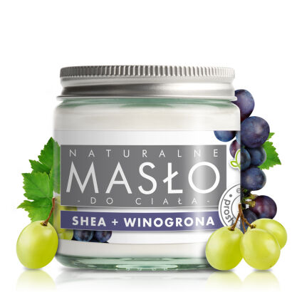 GRATIS Masło do ciała 100% Naturalne Shea Butter WINOGRONOWE 120ml