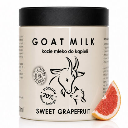 Kozie mleko do kąpieli z kolagenem, pantenolem, olejkiem jojoba SWEET GRAPEFRUIT 400g