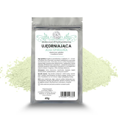 Maska Algowa Peel-Off UJĘDRNIAJĄCA  Profesjonalna ze Spiruliną 8 ZABIEGÓW 60g