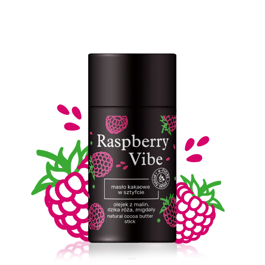 Balsam w sztyfcie RASPBERRY VIBE masło kakaowe z maliną i różą 75ml