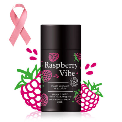 Balsam w sztyfcie RASPBERRY VIBE masło kakaowe z maliną i różą 75ml