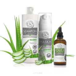 ZESTAW PREZENTOWY DO WŁOSÓW ALOESOWY z ziołami: szampon, maska, wcierka naa porost włosów