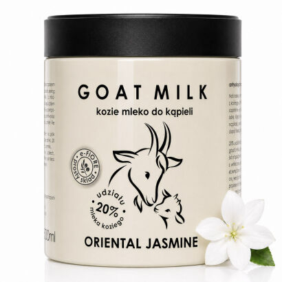 Kozie mleko do kąpieli z wanilią, różą, jaśminem i bergamotą ORIENTAL JASMINE 400g